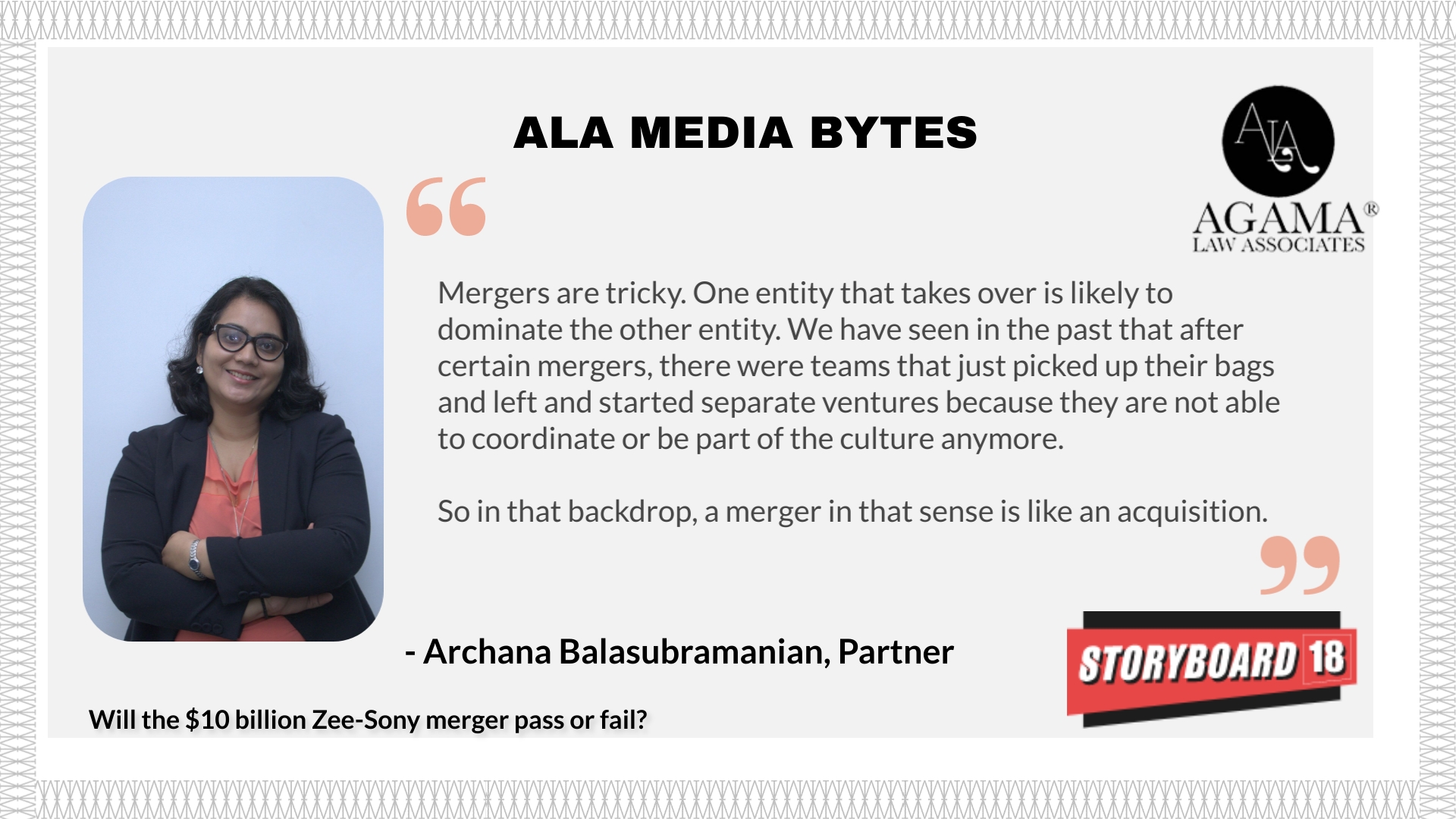 ALA’s Archana Balasubramanian quoted in Storyboard 18